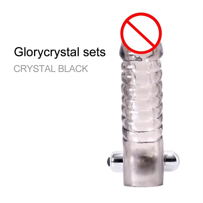 Vibrating Penis Condom with Clitoral Stimulator - Reusable Delay Sleeve for Men - Image 7