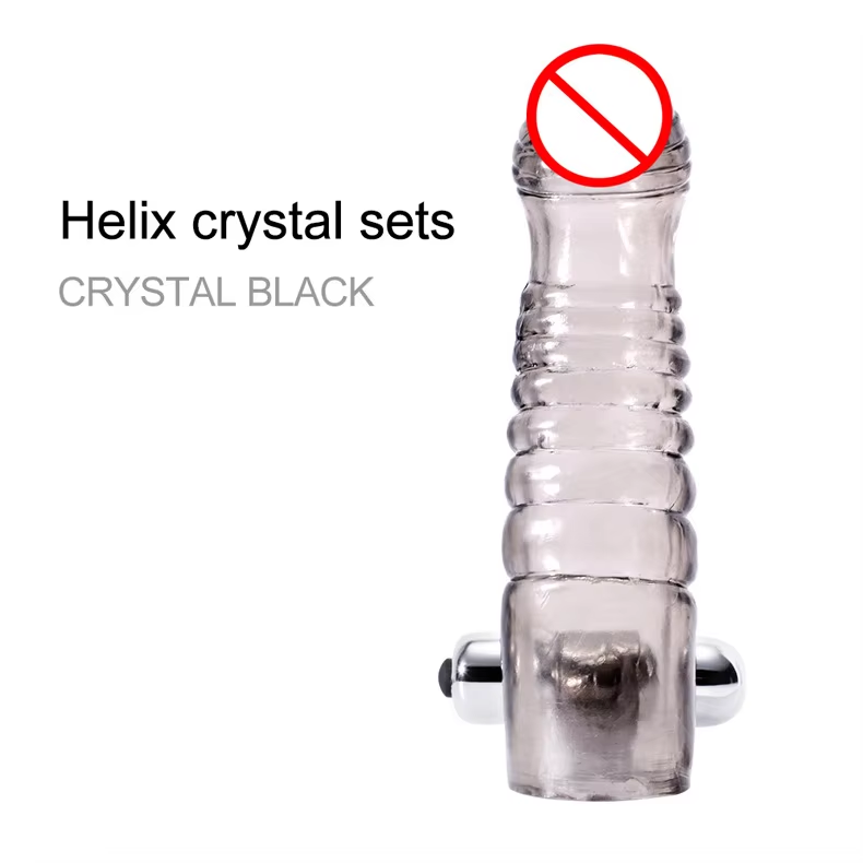 Vibrating Penis Condom with Clitoral Stimulator - Reusable Delay Sleeve for Men - Image 8