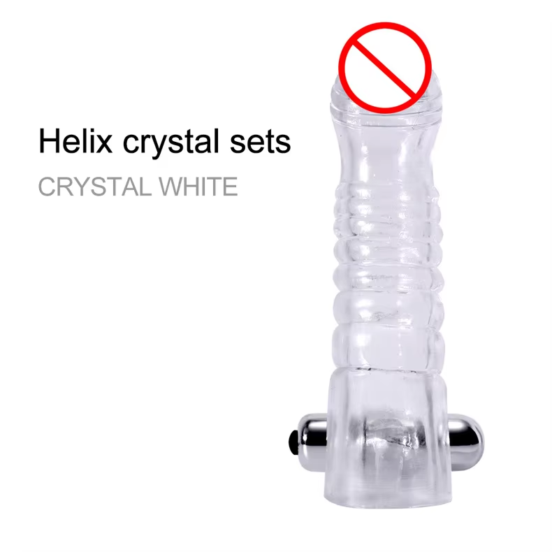 Vibrating Penis Condom with Clitoral Stimulator - Reusable Delay Sleeve for Men - Image 9