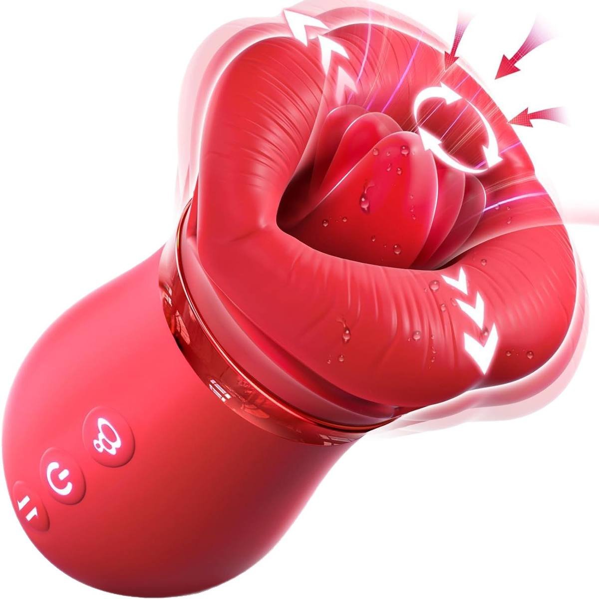 Red-Lip Large-Mouth Silicone Vibrating Egg with 9-Frequency Vibration