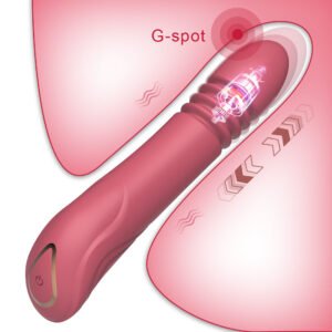 Realistic Thrusting Dildo Vibrator with Retractable Motion
