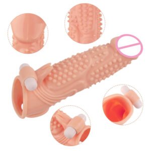 Thickening Vibrating Penis Sleeve Extension for Couples
