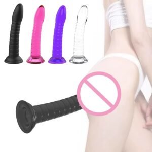 Realistic Silicone Thread Dildo for Vaginal and Anal Play