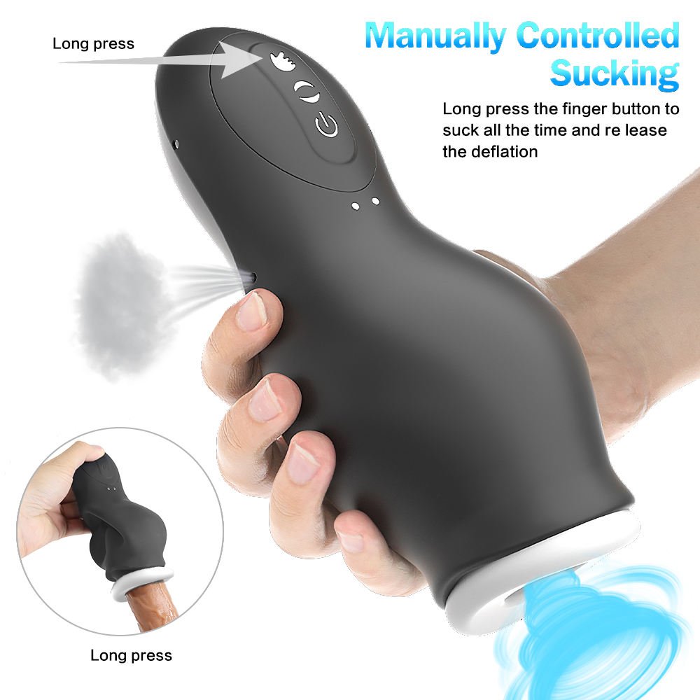 Vibrating and Sucking Male Masturbator Cup