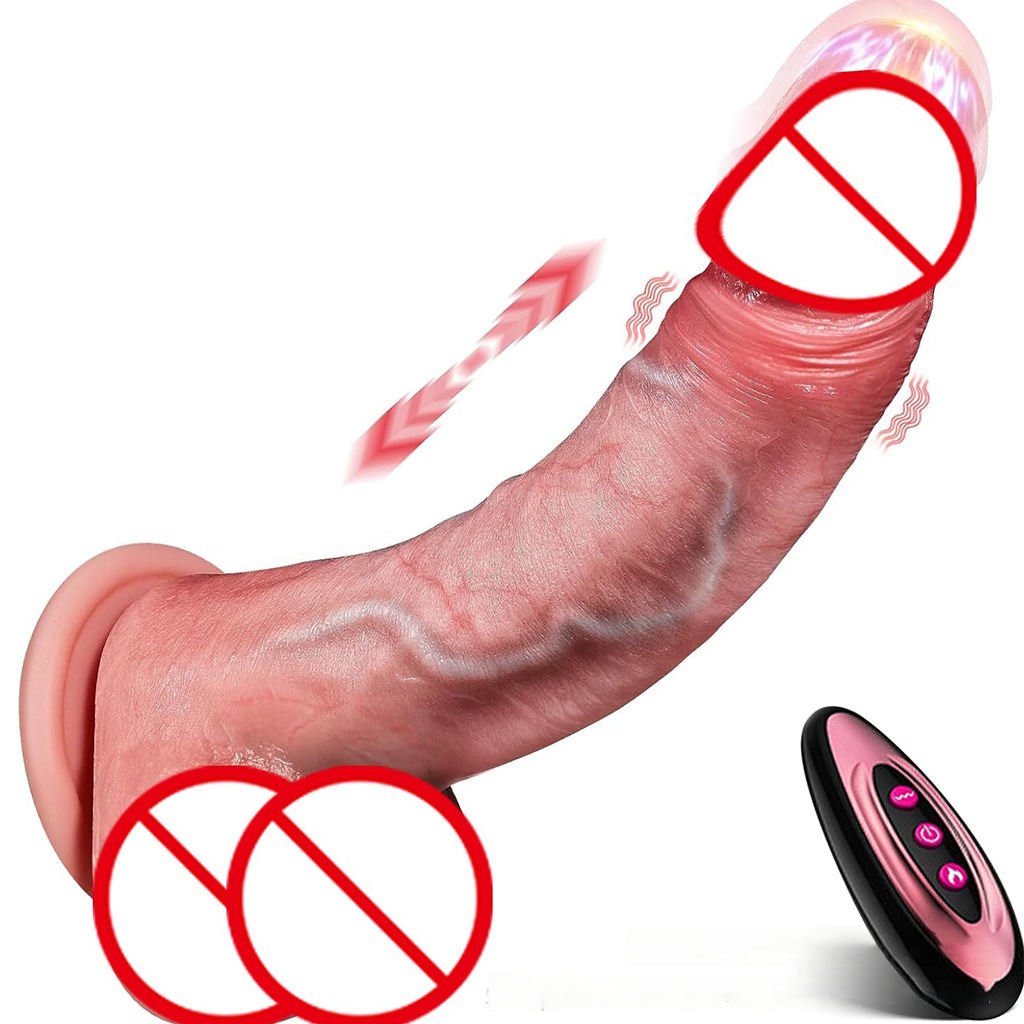 Heated Thrusting Vibrating Realistic Dildo for Women