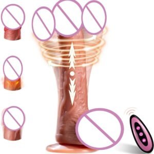 Heated Telescopic Large Dildo with Suction Cup Base