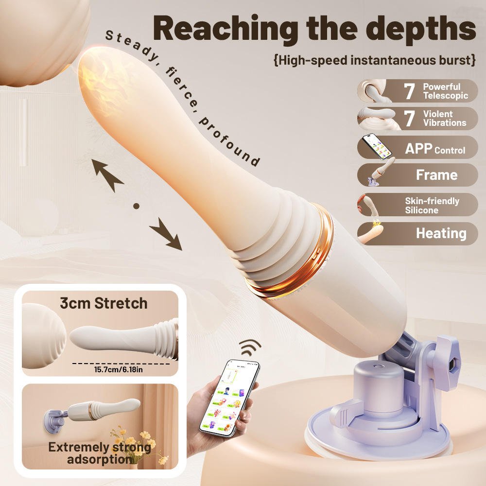 App-Controlled Thrusting Sex Machine with Heating Dildo