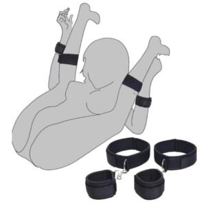 Bondage Handcuffs and Leg Cuffs Set