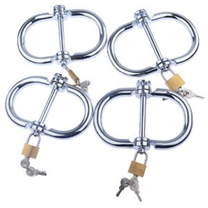 Stainless Steel Metal Shackles for Bondage Play