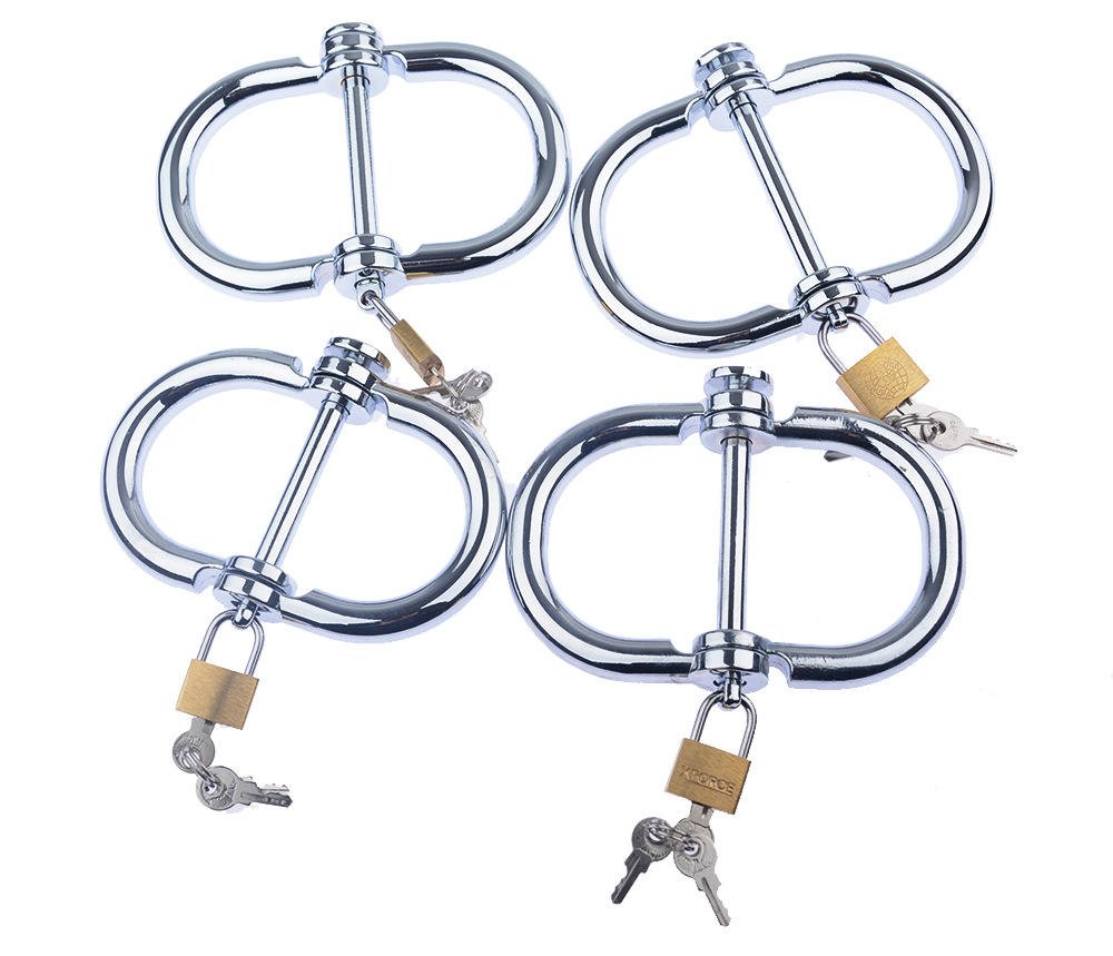 Stainless Steel Metal Shackles for Bondage Play