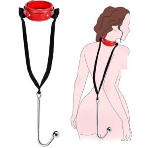 BDSM Anal Plug and Mouth Ball Gag Restraint Set with Collar Hook