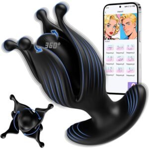 360-Degree Rotating App-Controlled Prostate Massager with Thrusting