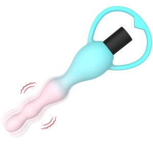 Flexible Silicone Anal Butt Plug Vibrator with 10 Frequencies