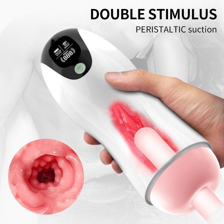 Smart LCD Vibrating Stroker with 8 Modes and Interactive Sound