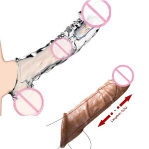 Textured Penis Extender Sleeve - Reusable Girth Enhancer, +6cm Length