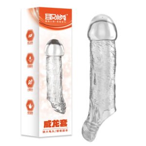 Wolf Teeth Thorns Crystal Condom - Lengthened Thickened Ultrathin Sleeve for Men