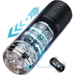 Automatic Rotating and Telescopic Masturbator with 10 Vibration Frequencies