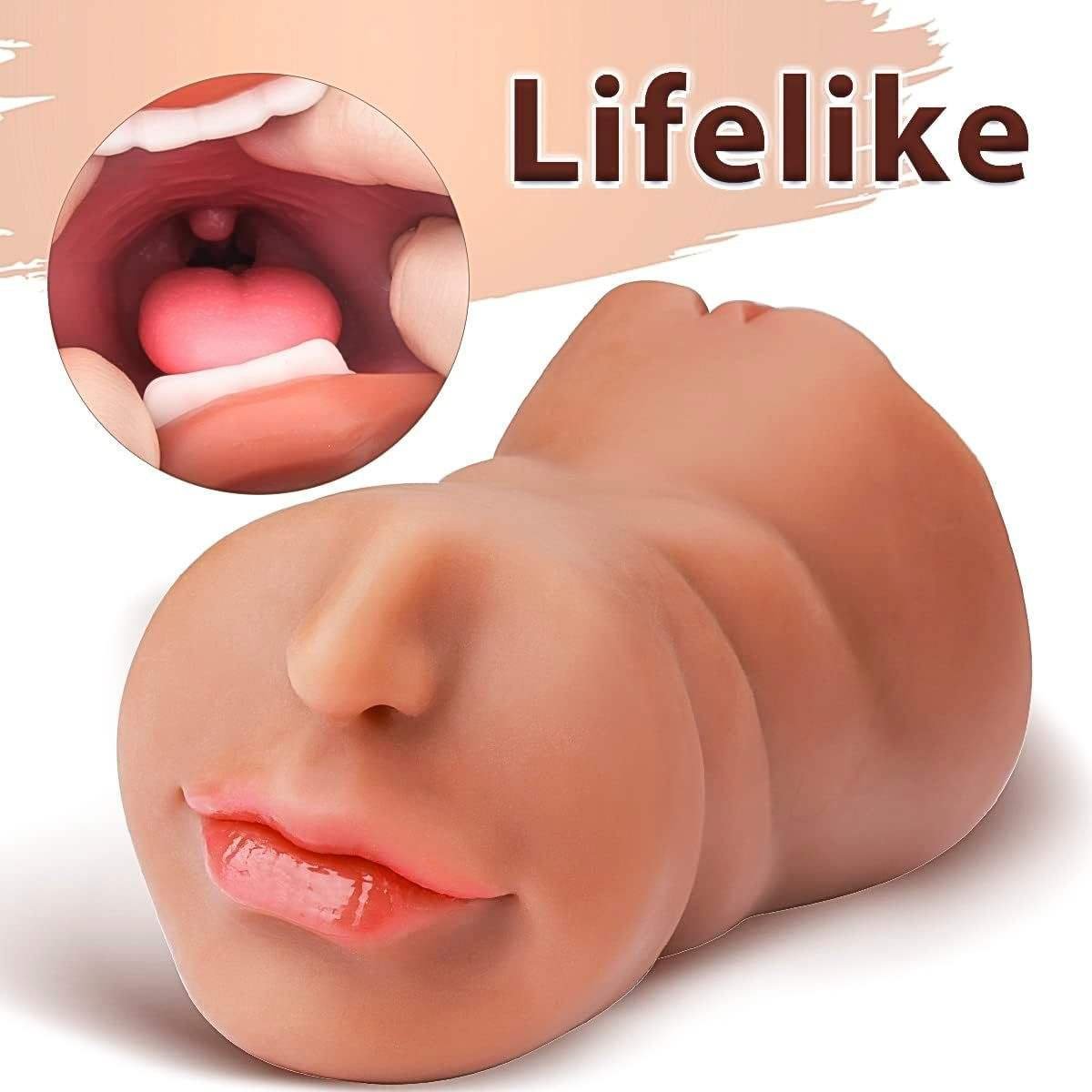 3-in-1 Realistic Pocket Pussy and Oral Masturbator