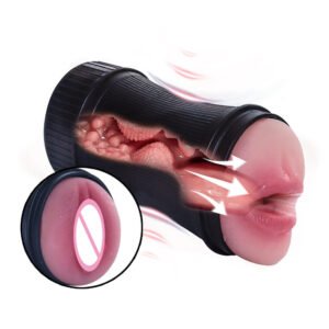 Portable 2-in-1 Pocket Pussy Masturbator, Easy to Clean