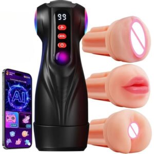 App-Controlled Automatic Masturbator with 9 Sucking and Thrusting Modes