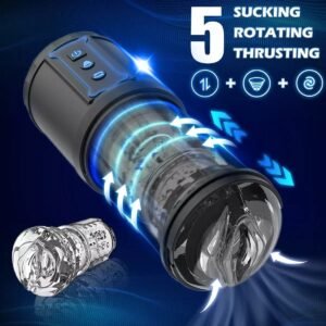 Fully Automatic Rotating Sucking Telescopic Masturbator Cup