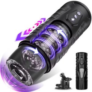 Automatic Thrusting and Rotating Masturbator with Suction Base