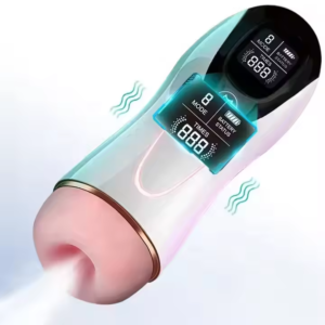 Vibrating Masturbator with 8 Modes, Suction, and Voice Feedback