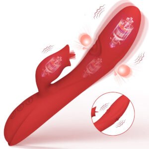 Rabbit Tongue Licking Dual Motor Vibrator with 7-Frequency Vibration