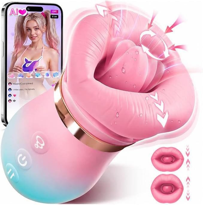 Red-Lip Large-Mouth Silicone Vibrating Egg with 9-Frequency Vibration