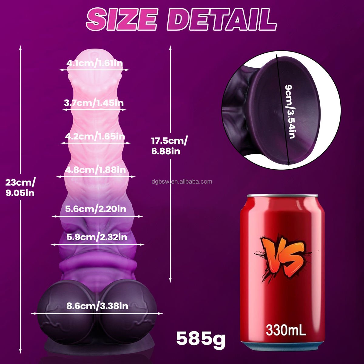 Fantasy Big Knot Dildo with Strong Suction Cup Base