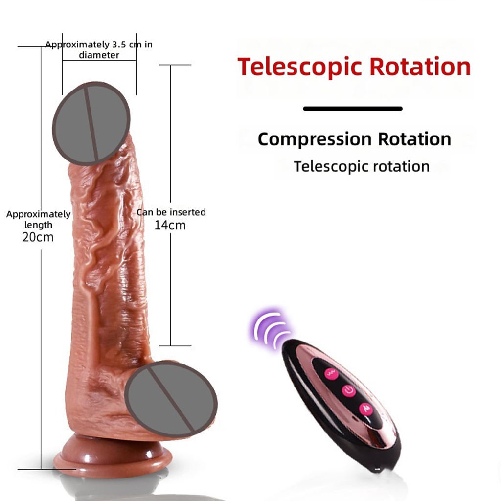 Heated Thrusting Vibrating Realistic Dildo for Women