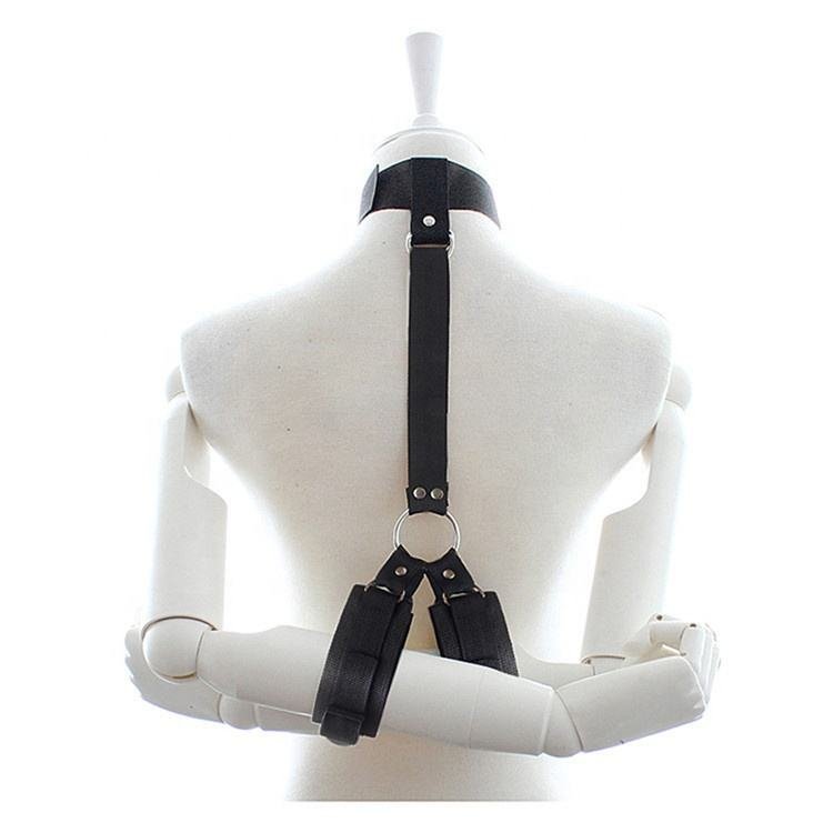 Adjustable Bondage Collar and Handcuffs Restraint Set