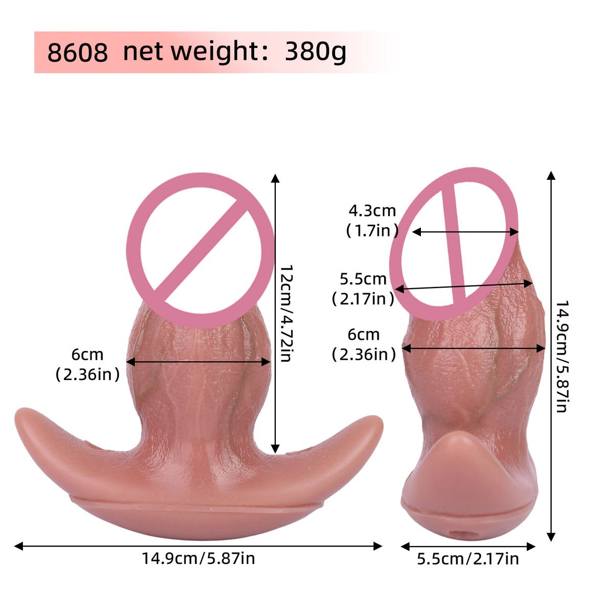 Realistic Dildo Gag with Adjustable Locking Leather Strap