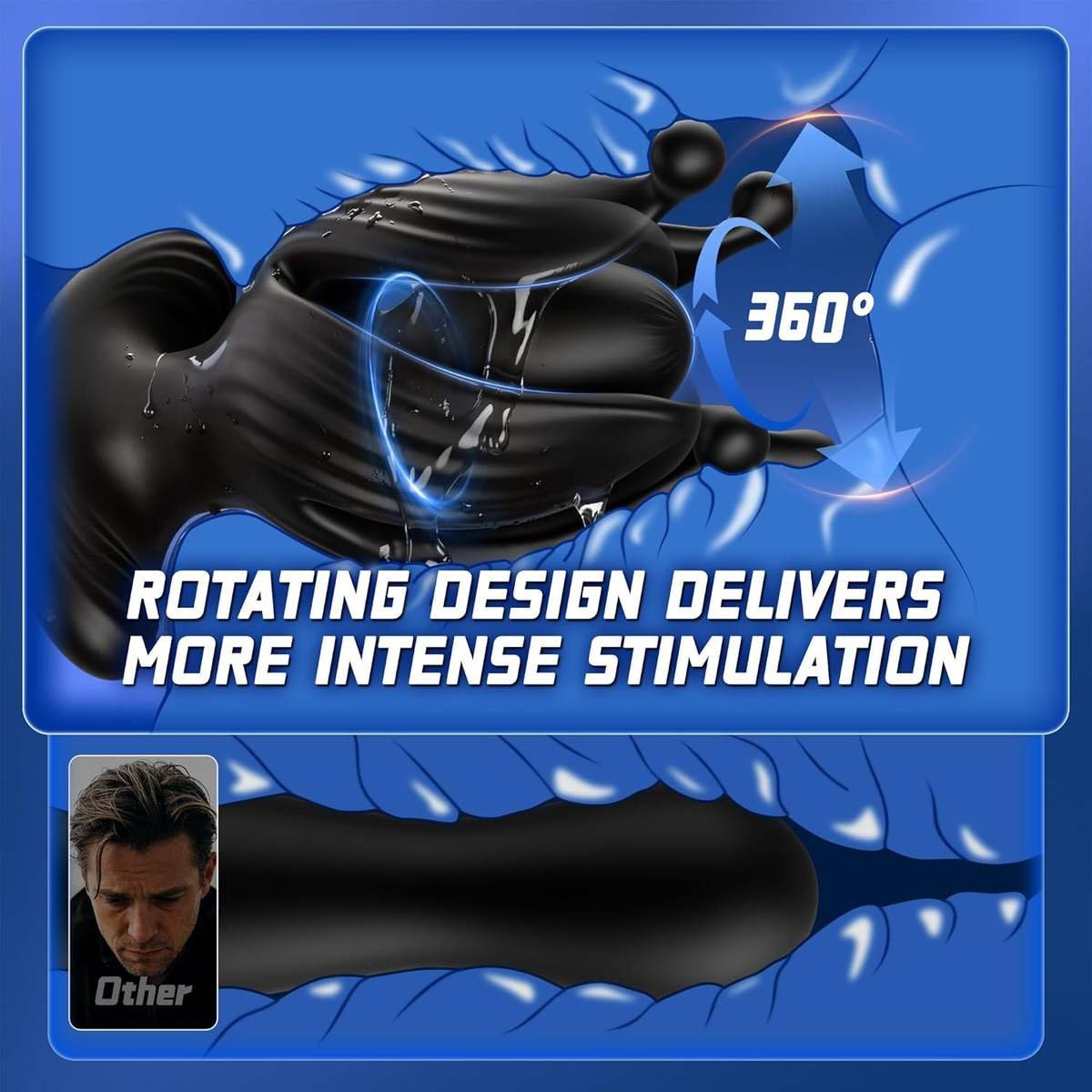 360-Degree Rotating App-Controlled Prostate Massager with Thrusting