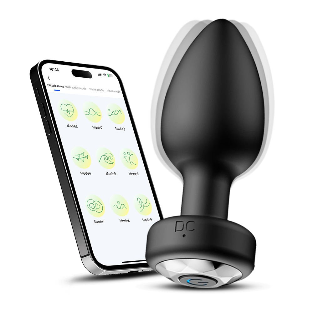 App-Controlled Discreet Anal Plug with 9 Modes and Real Touch Feel