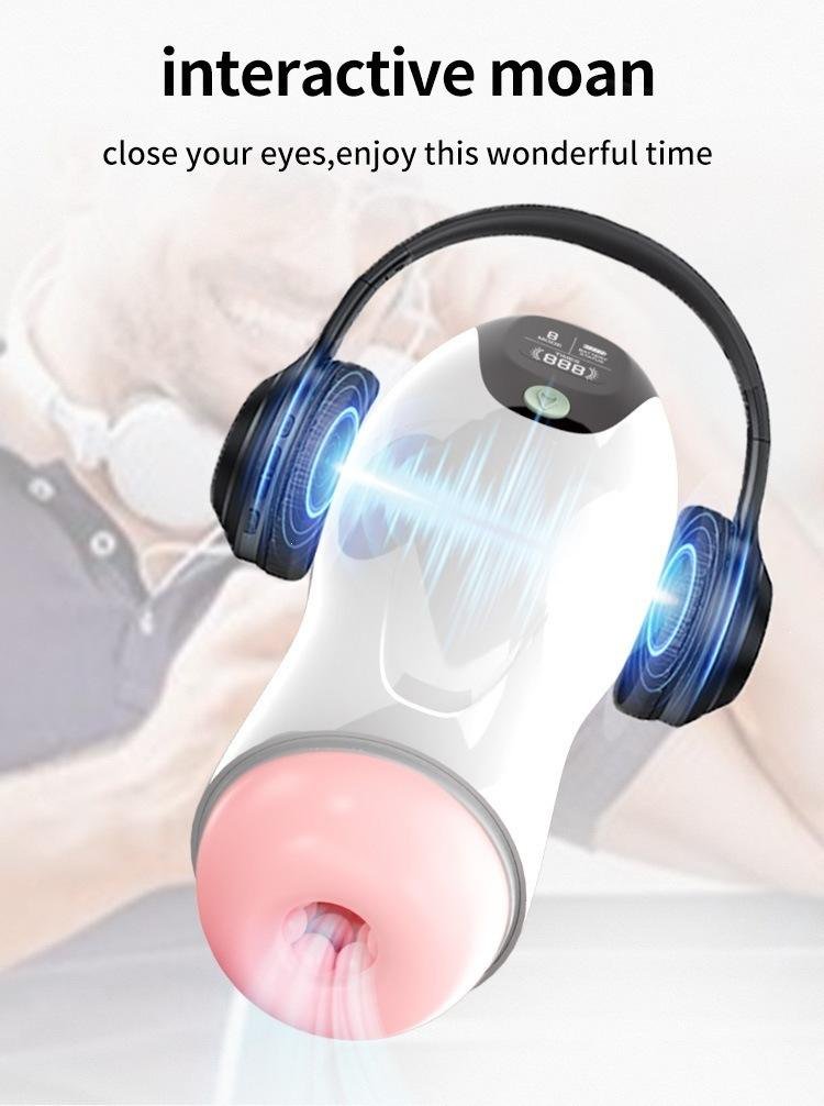 Smart LCD Vibrating Stroker with 8 Modes and Interactive Sound