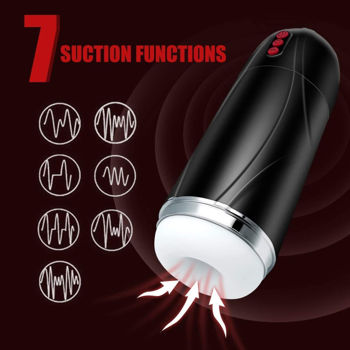 Hands-Free Quiet Sucking Masturbator with 10 Suction Modes