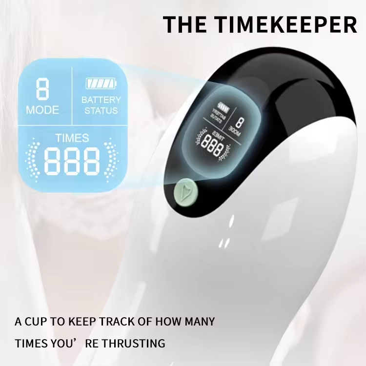 Vibrating Masturbator with 8 Modes, Suction, and Voice Feedback
