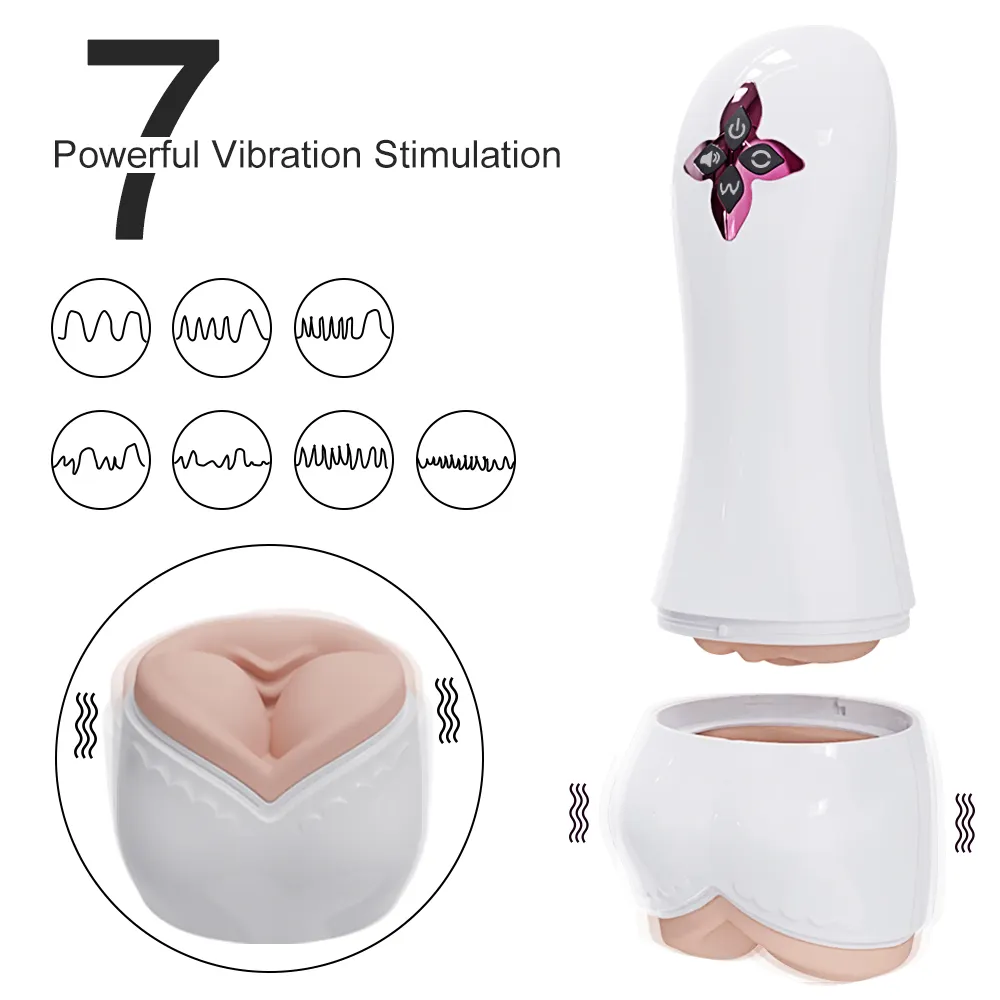 Automatic Two-in-One Heated Masturbator with Breast and Vagina Textures
