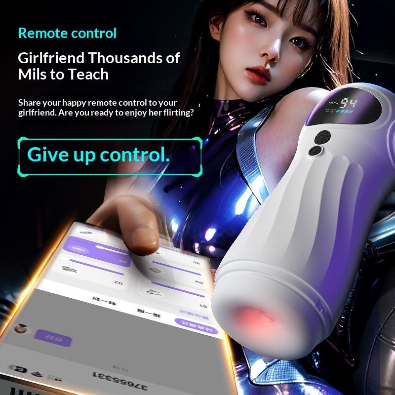 App-Controlled Sucking Vibrating Masturbator with LCD Display
