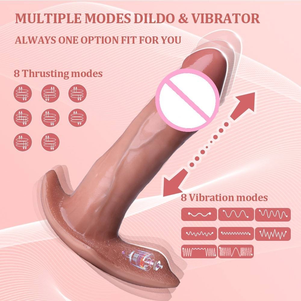 Wireless Remote Control Silicone Dildo Vibrator for Women