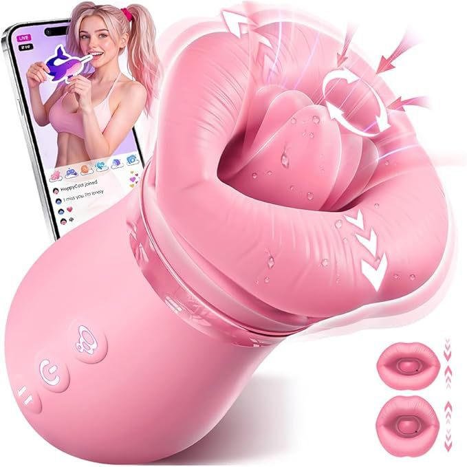 Red-Lip Large-Mouth Silicone Vibrating Egg with 9-Frequency Vibration