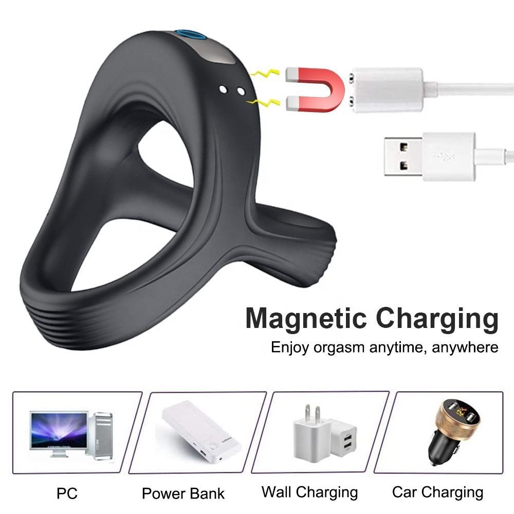Vibrating Penis Cage Cock Ring with 10 Vibration Modes