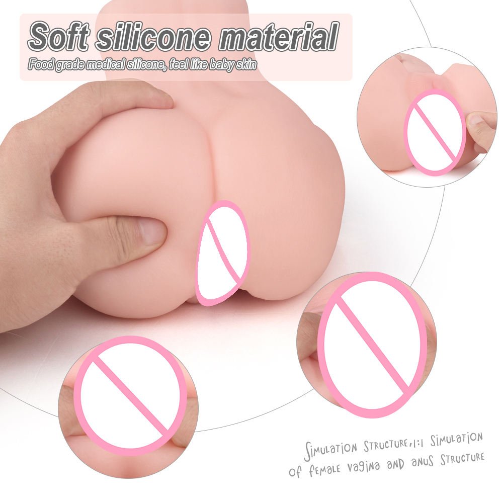 Double-Channel Mini Silicone Masturbator with Lifelike Curves