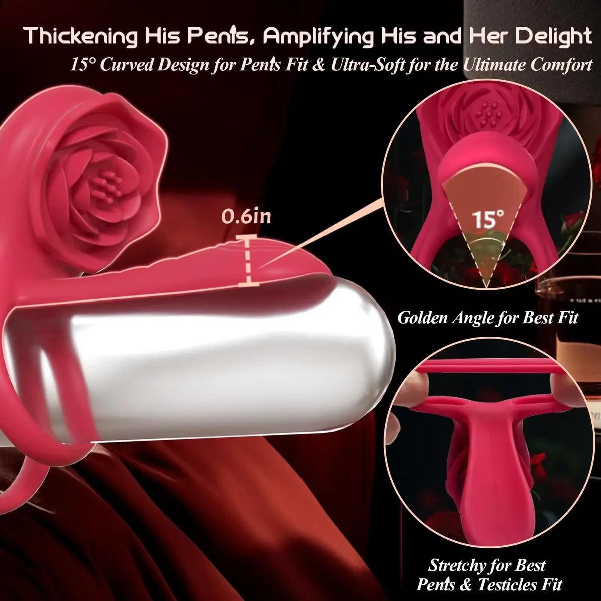 Vibrating Cock Ring with Penis Sleeve and Clitoral Stimulator