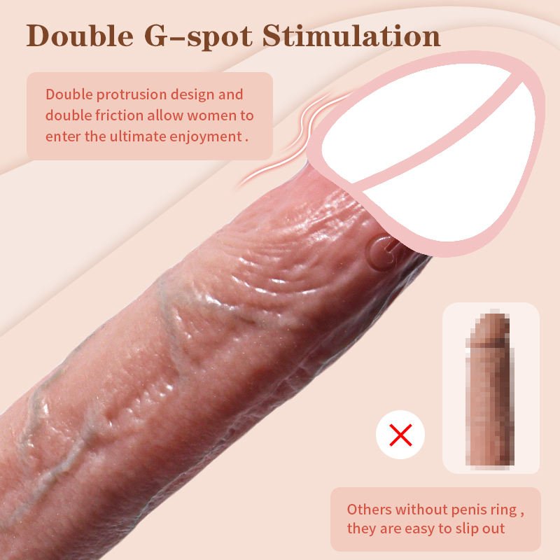 Vibrating Realistic Penis Extension Sleeve with Remote Control