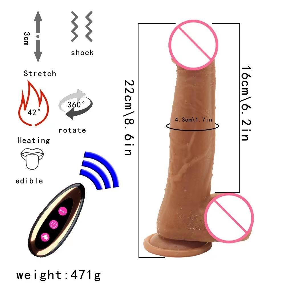 Wireless Remote Control Telescopic Vibrating Dildo