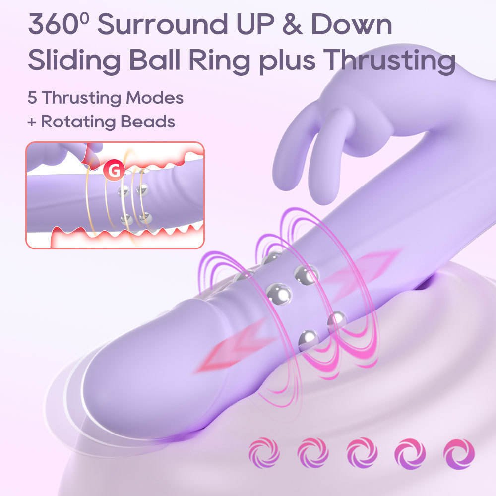 Automatic Thrusting Peristaltic Beads Dildo for Women