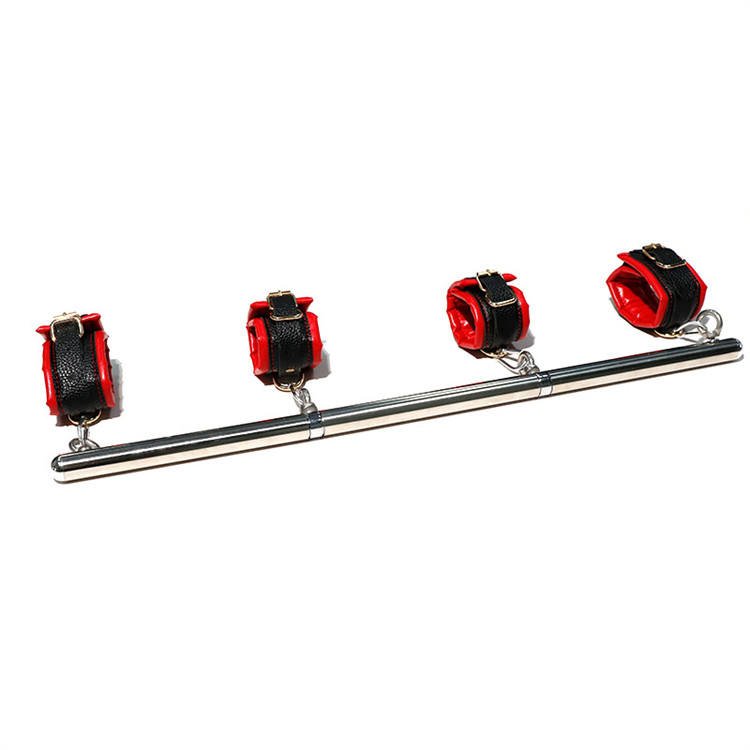 Detachable Spreader Bar with Handcuffs and Ankle Cuffs Bondage Set