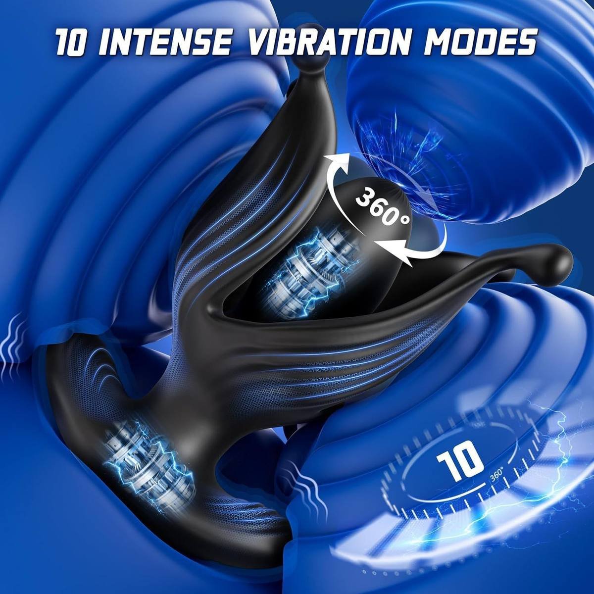 360-Degree Rotating App-Controlled Prostate Massager with Thrusting